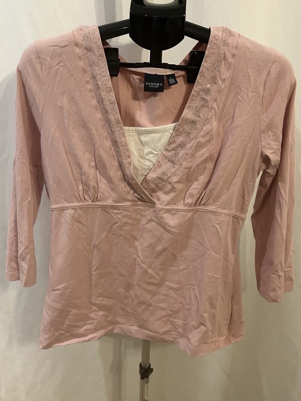 Sonoma Lifestyle Pink Women's Shirt size L